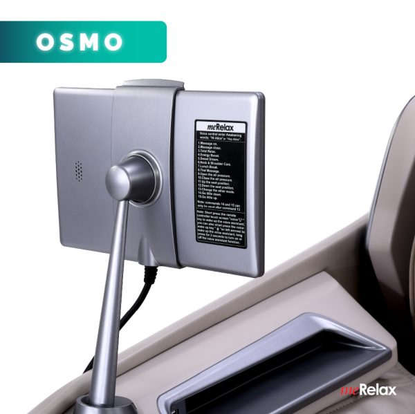 MRX-OSMO LIGHT masažinio krėslo valdymo pultas su sidabro spalvos detalėmis